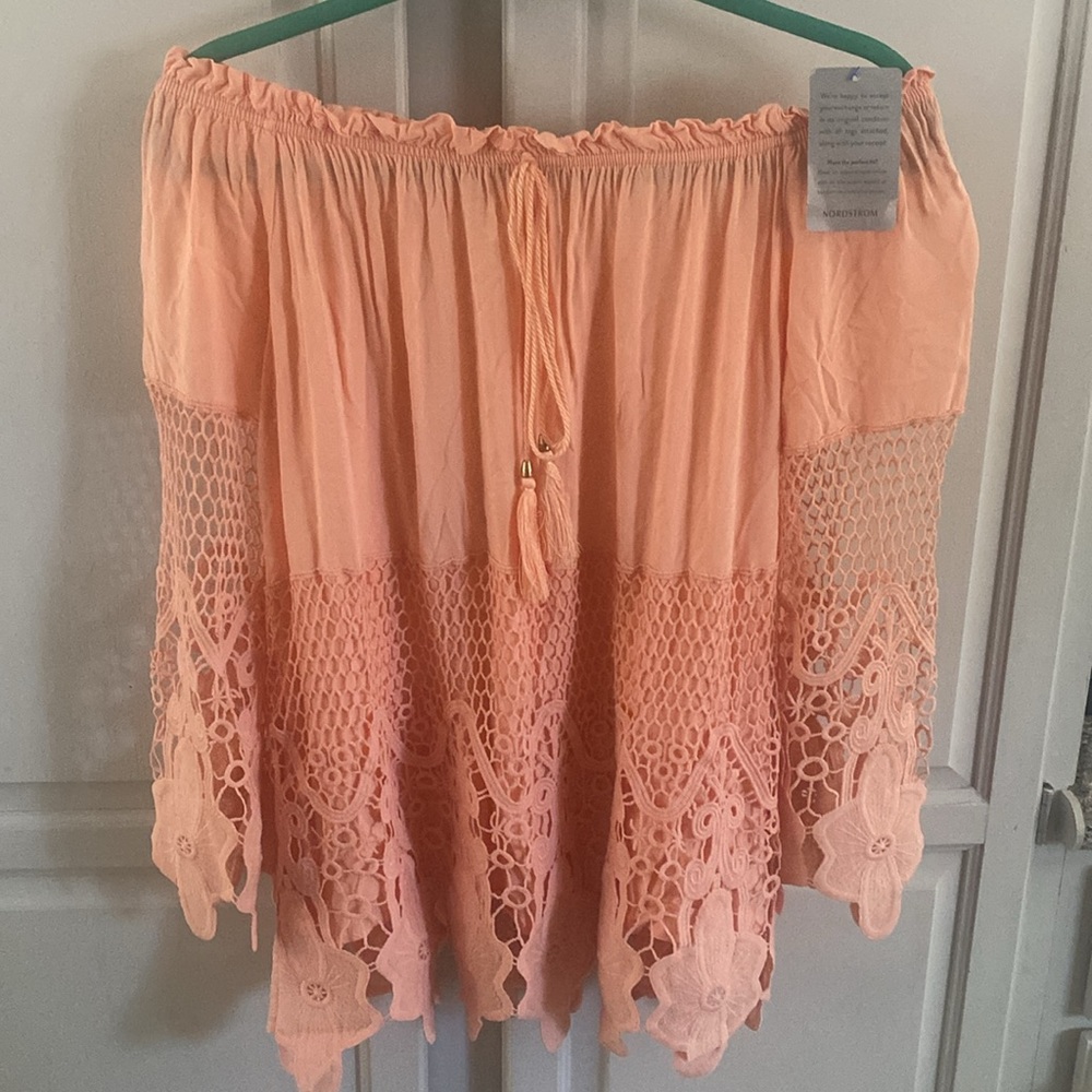 off the shoulder cut out shirt Nordstrom M